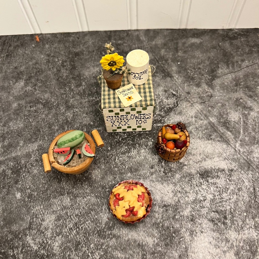 Vintage Trinket Miniature Lot | Sunflower | Farmhouse Cottage - Picture 2 of 4